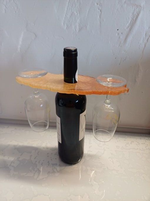 Support verre de vin - 2 Verres