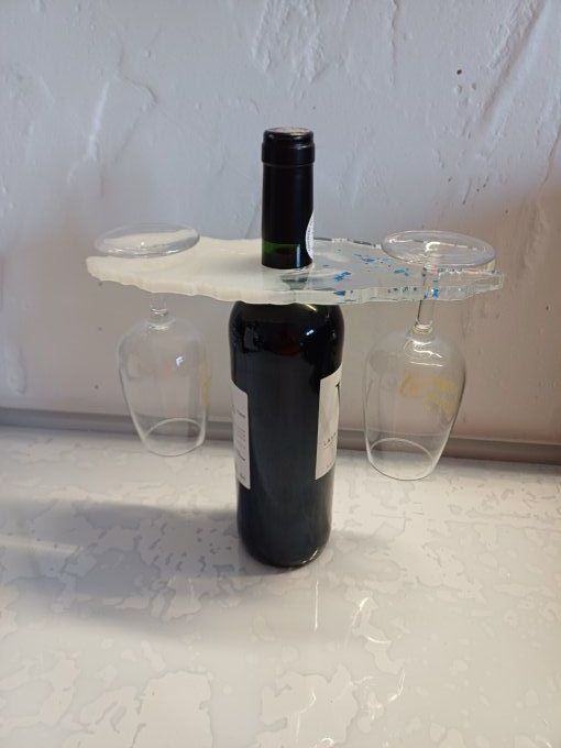 Support verre de vin - 2 Verres